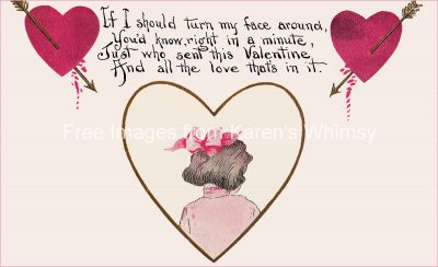 Valentine Poems 5 - Girl with Pink Bow