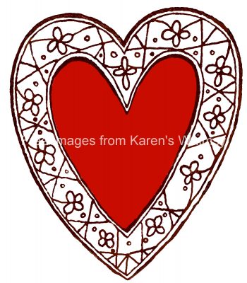 Heart Clipart 2 - Heart and Filigree
