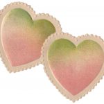 Pink Hearts 1 - Lacy Pink and Green Hearts