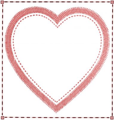 Pink Hearts 6 - Heart Outline