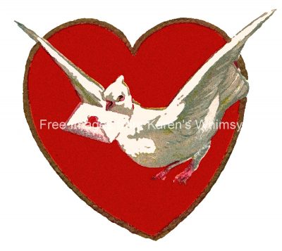 Valentines Day Clipart 4 - Dove Delivers Mail