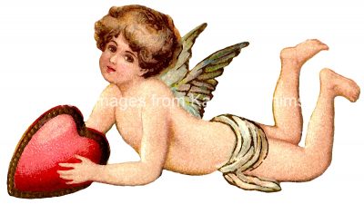 Valentines Day Clipart 6 - Cupid Delivers Heart