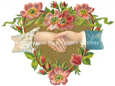 Free Valentine Clipart 6 - Hands and Flowers