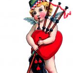Valentine Clipart 2 - Cupid Plays Bagpipes