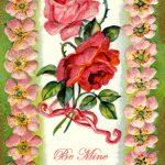 Valentine Cards 1 - Be Mine with Roses