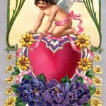 Valentine Cards 5 - Cupid on a Heart