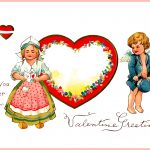 Free Valentines Day Cards 1 - Cupid and Girl