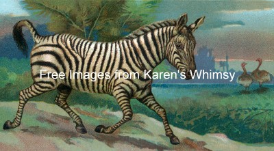 Animal Clip Art 1 - Running Zebra