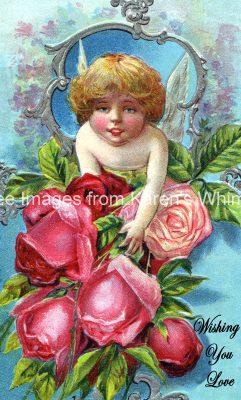 Cupid Graphics 5 - Cupid and Roses