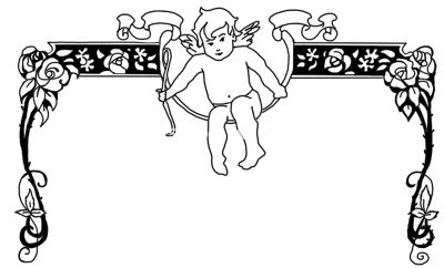 Cupid Clipart 8 - Cupid Sits on Border