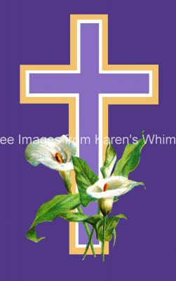 Easter Religious Graphics 1 - Purple Cross