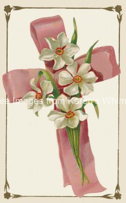 Easter Religious Graphics 4 - Pink Ribbon Cross