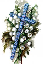 Easter Cross 2- Light Blue Flower Cross