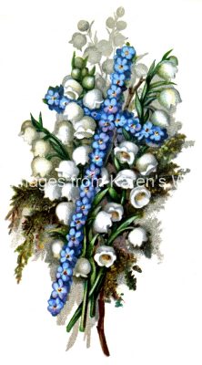 Easter Cross 2- Light Blue Flower Cross