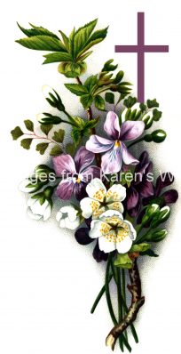 cross with flowers clip art