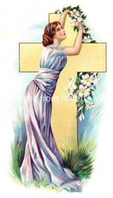 Holy Easter Clipart 2 - Woman and Cross