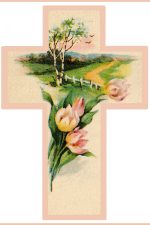 Easter Christian Images 1 - Cross with Tulips