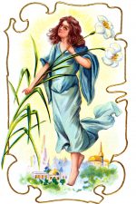 Easter Christian Images 3 - Girl with Lilies