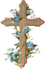 Christian Easter Clipart 2 - Blue and Gold Cross