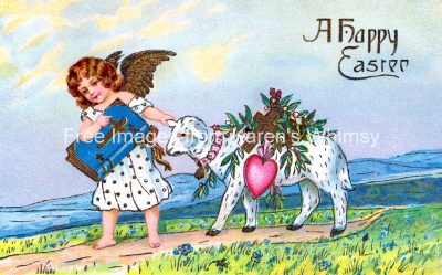 Religious Easter Pictures 7 - Angel and Lamb