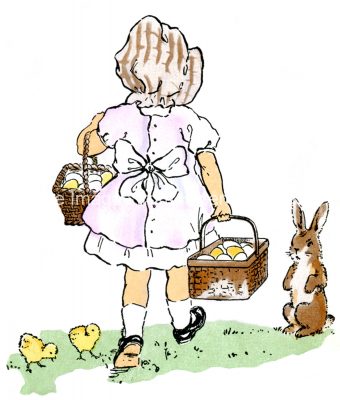 Easter Bunnies 6 - Girl Sees Bunny