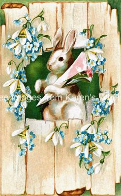 Easter Bunny Clipart 5 - Bunny's Bouquet