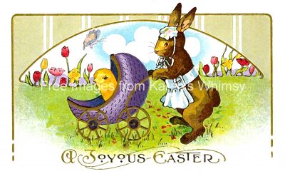 Easter Bunny Images 5 - Bunny with a Buggy