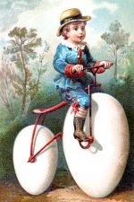 Easter Art 2 - Boy Rides an Eggcycle