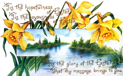 Easter Quotes 2 - Yellow Daffodils