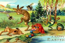 Easter Clipart 4 - Bunnies and Bees