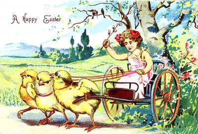 Easter Clipart 1 - Chicks Pull Carriage