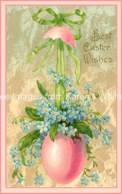 Happy Easter 1- Pink Egg with Flowers
