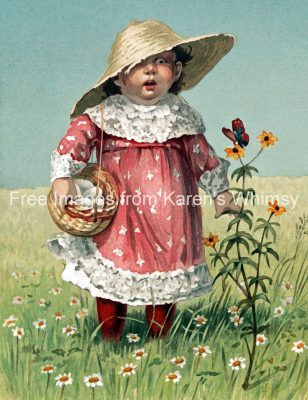 Easter Graphics 3 - Girl in Meadow