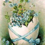 Easter Eggs 5 - Egg with Blue Flowers