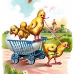 Easter Cards 2 - Chicks Go for a Ride