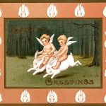 Easter Cards 4 - Cherubs on Bunnies