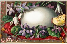 Easter Printables 6 - Egg in Violets with Butterfly