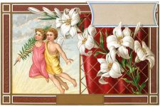 Easter Printables 9 - Two Young Angels with Lilies