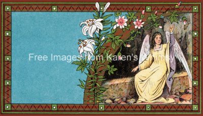 Easter Printables 1 - Angel Sitting on a Stone