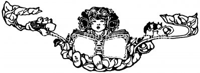 Book Clipart 2 - Young Girl Reading