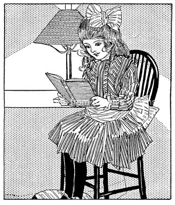 Book Clip Art 1 - Reading by Lamp