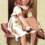 Reading Clip Art 3 - Girl Holding a Book
