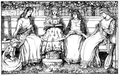 People Reading 4 - Maidens in a Garden
