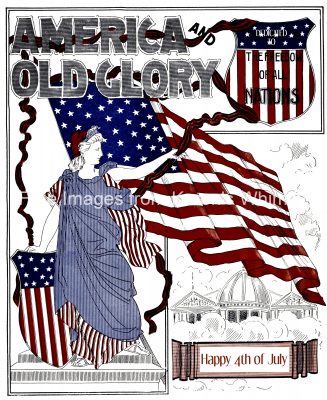4th Of July Clipart 3 - For the Stars and Stripes