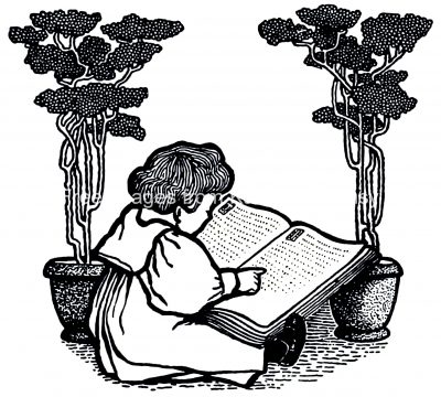 Child Reading Clip Art 1 - Reading Time