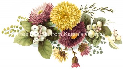 Floral Pictures 6 - Plum and Yellow Mums