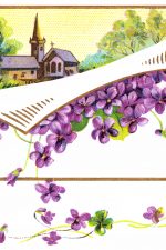 Spring Clipart 3 - Violets and Church