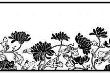 Free Printable Borders 1 - Chrysanthemums
