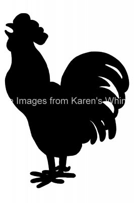 Bird Silhouette 8 - Rooster Silhouette