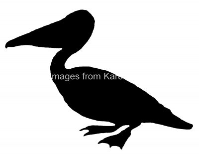Free Bird Silhouettes 6 - Big Beaked Pelican